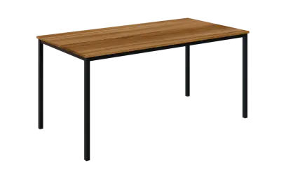 JPT 160 Jídelní stůl 1600 x 800 mm, deska ořech světlý / podnož černá